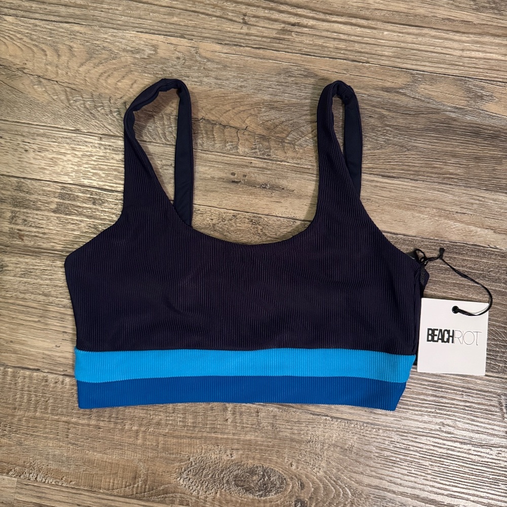 NWT - Beach Riot - Mackenzie Top - Marine Color Block - Size L